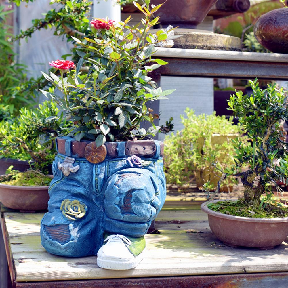 Avelena | Garten Jeanshosen Harz Blumentopf