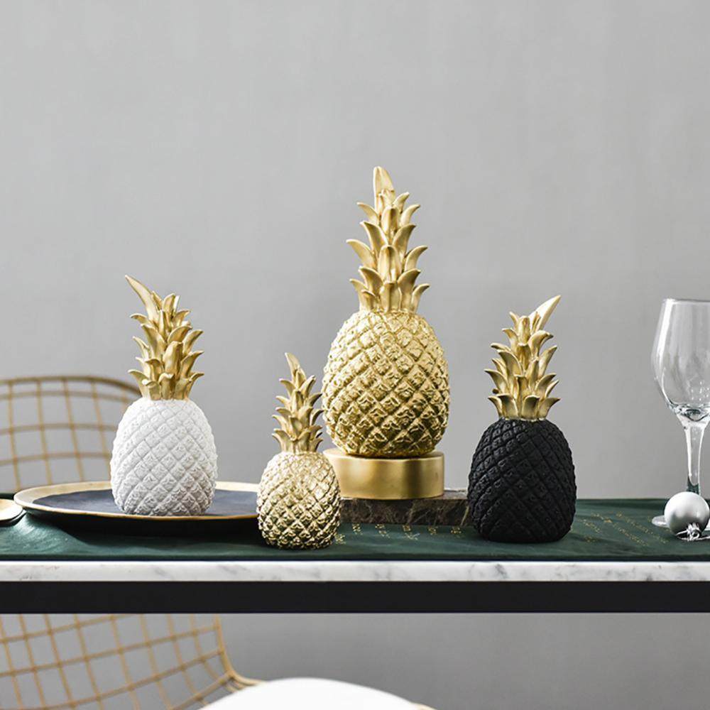 Avelena | PineLux Glänzende Ananas Dekofigur | Modernes Design | In 3 Farben & Größen erhältlich