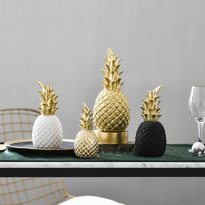 Avelena | PineLux Glänzende Ananas Dekofigur | Modernes Design | In 3 Farben & Größen erhältlich