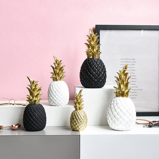 Avelena | PineLux Glänzende Ananas Dekofigur | Modernes Design | In 3 Farben & Größen erhältlich