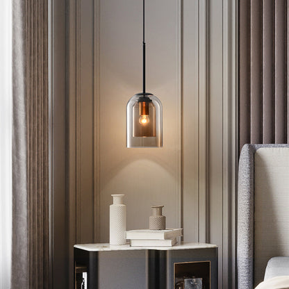 Avelena | Mid-Century Pendelleuchte mit Doppeltem Glas