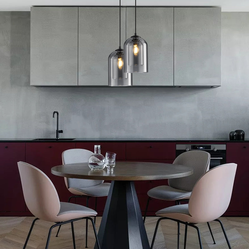 Avelena | Mid-Century Pendelleuchte mit Doppeltem Glas