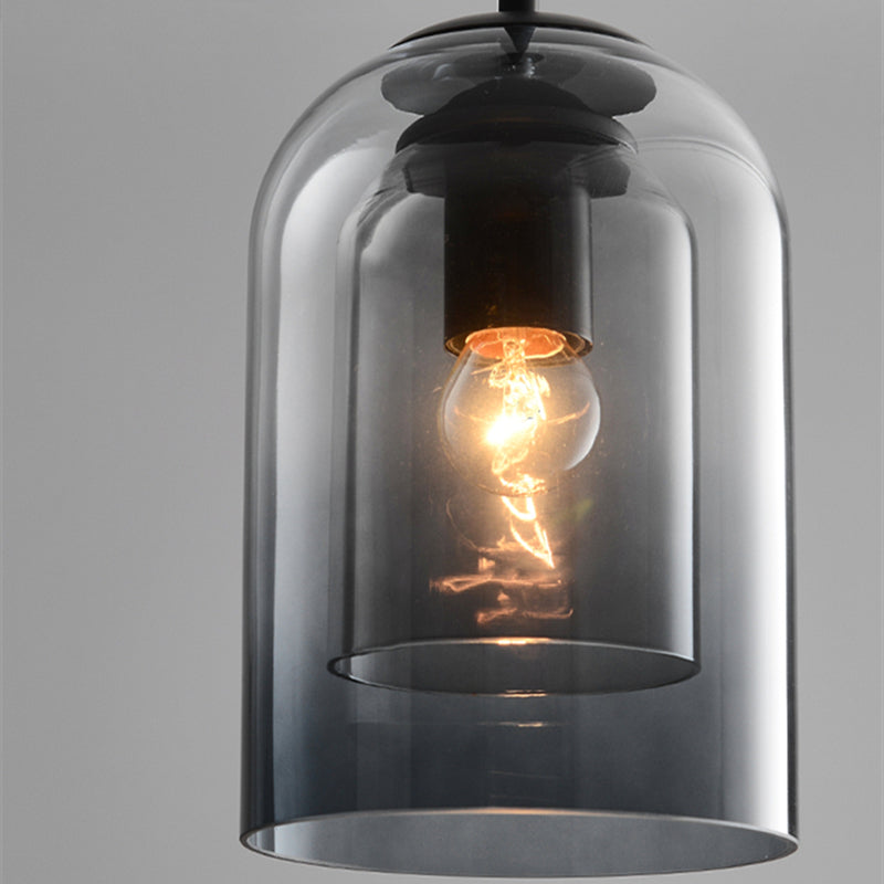 Avelena | Mid-Century Pendelleuchte mit Doppeltem Glas