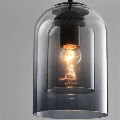 Avelena | Mid-Century Pendelleuchte mit Doppeltem Glas
