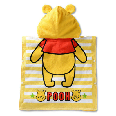 Avelena | Hakoona Baby Kinder Kapuzenhandtuch Baumwollstoff Absorbierend Weich Bademantel Strand Pool Schwimmen Poncho Comicdruck Tragbar