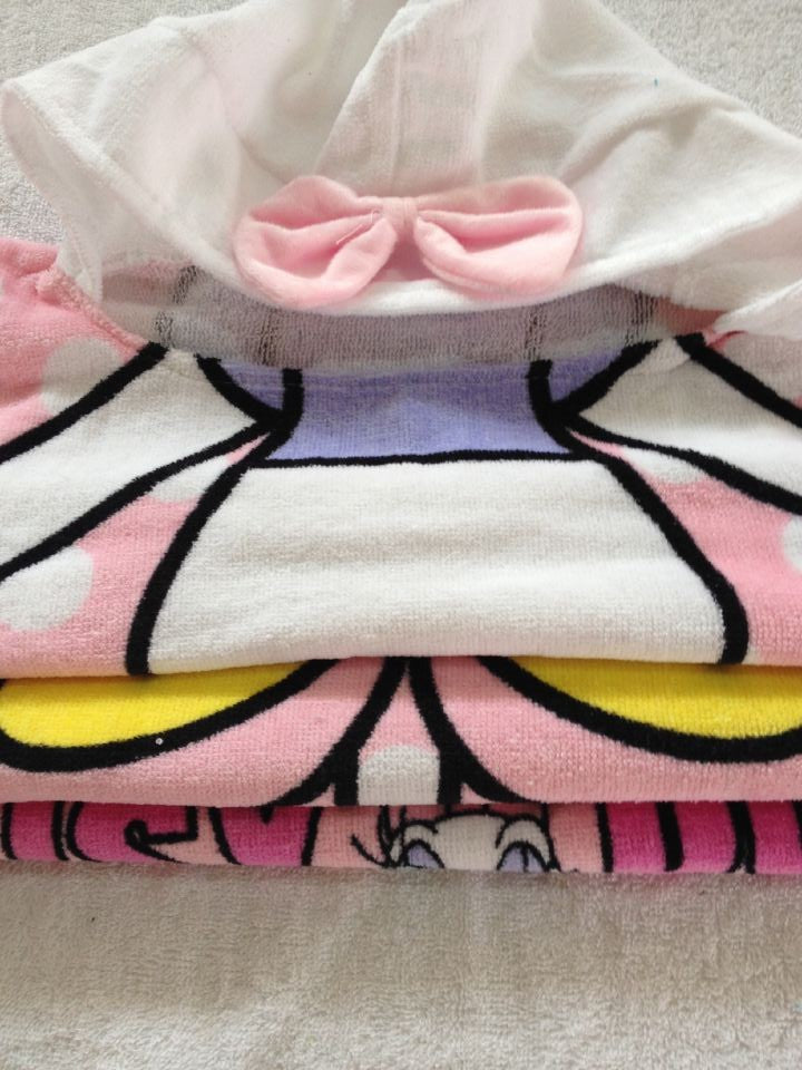 Avelena | Hakoona Baby Kinder Kapuzenhandtuch Baumwollstoff Absorbierend Weich Bademantel Strand Pool Schwimmen Poncho Comicdruck Tragbar