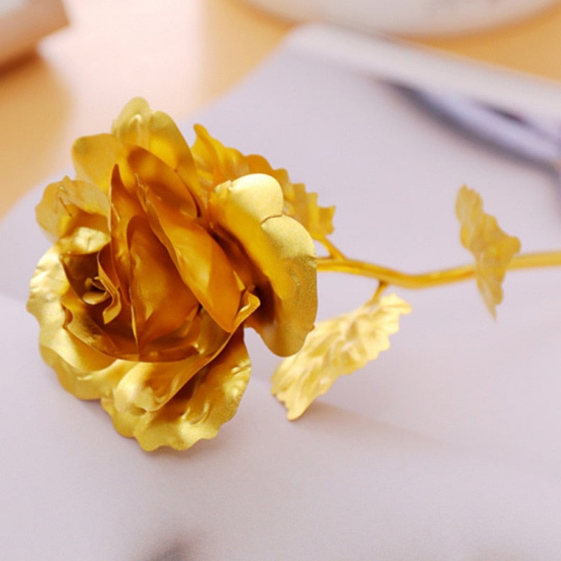 Avelena | 24K Vergoldete Rose Inklusive Zertifikat und Luxuriöser Geschenkschachtel