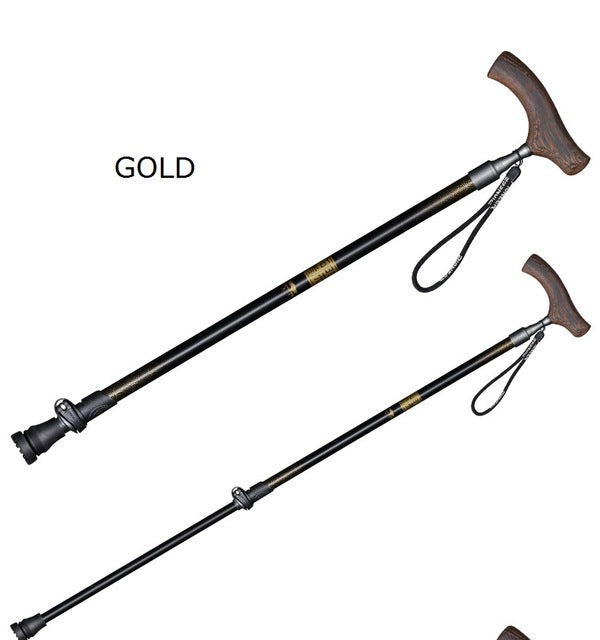 Avelena | T Griff Aluminium Gehstock Schnellverschluss Ultralight Rutschfester Stock Für Ältere 1 Stk