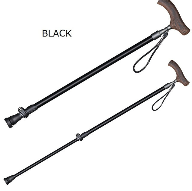 Avelena | T Griff Aluminium Gehstock Schnellverschluss Ultralight Rutschfester Stock Für Ältere 1 Stk