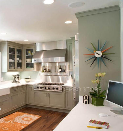 Avelena | Modernes Design Sternenexplosion Form Wanduhr