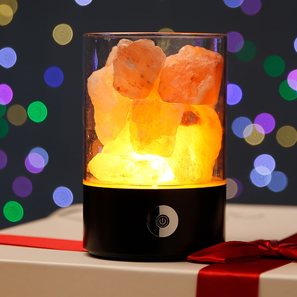 Avelena | Himalayan Salt Schreibtischlampe & Luftreiniger Weiß