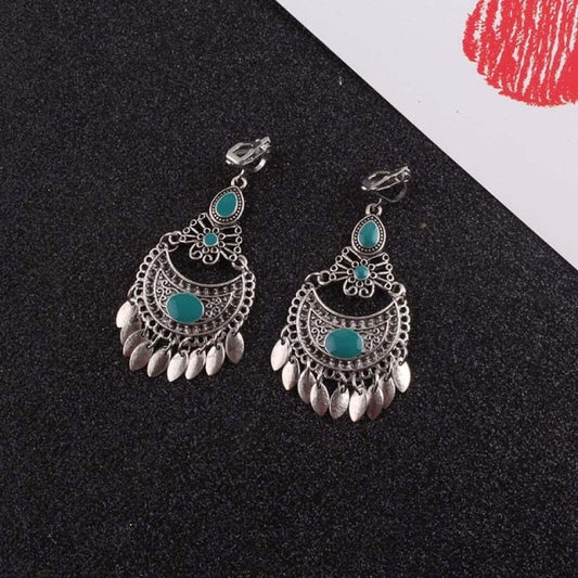 Avelena | 5 Farben Quaste Vintage Clip Ohrringe ohne Piercing