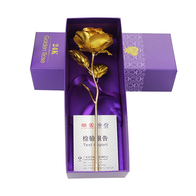 Avelena | 24K Vergoldete Rose Inklusive Zertifikat und Luxuriöser Geschenkschachtel