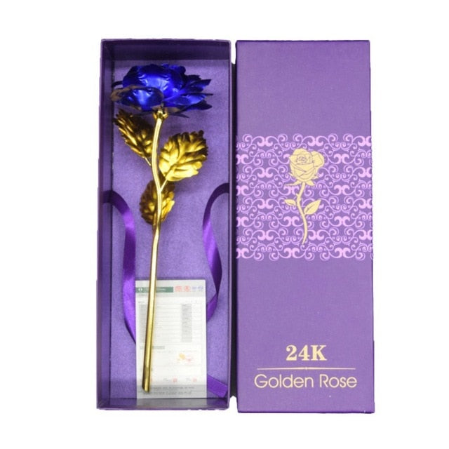 Avelena | 24K Vergoldete Rose Inklusive Zertifikat und Luxuriöser Geschenkschachtel