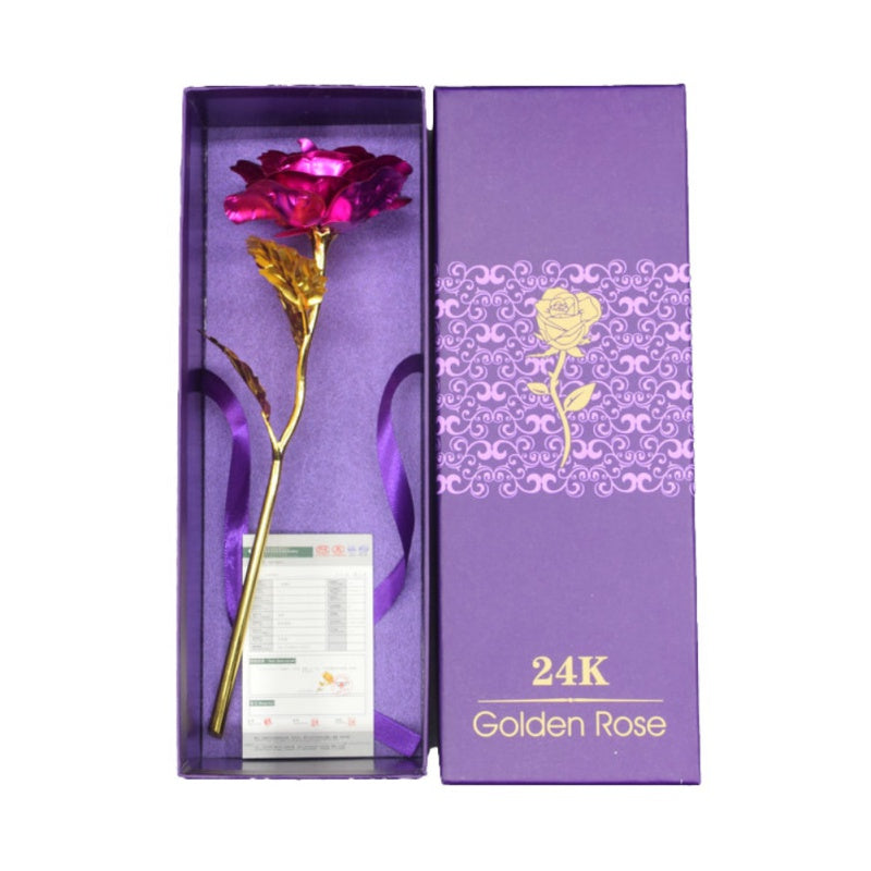 Avelena | 24K Vergoldete Rose Inklusive Zertifikat und Luxuriöser Geschenkschachtel