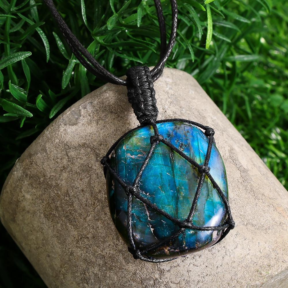 Avelena | Mystical Labradorit Drachenherz Halskette Aris