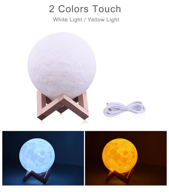Avelena | 3 Farbige Tap-Control-Moonlampe