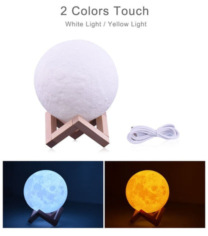 Avelena | 3 Farbige Tap-Control-Moonlampe