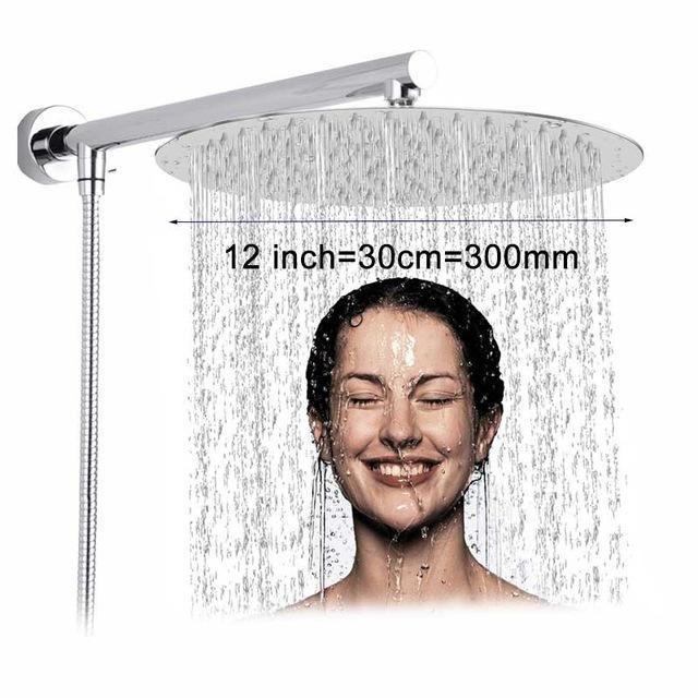 Avelena | RainSpa Wandmontierte Regenfall-Ultraschmaldusche | Luxuriöser Komfort | Modernes Design