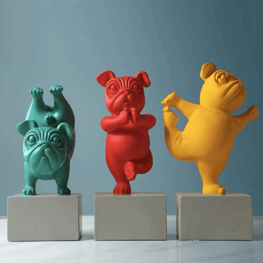 Avelena | Resin Abstract Yoga Bulldog Figurine
