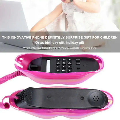 Avelena | Retro Lip Telefon: Flocked Sexy Telefon, einzigartiges Wohnkultur Geschenk
