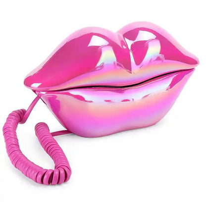 Avelena | Retro Lip Telefon: Flocked Sexy Telefon, einzigartiges Wohnkultur Geschenk
