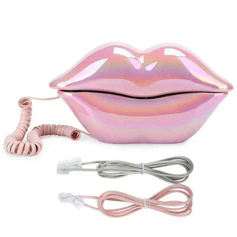 Avelena | Retro Lip Telefon: Flocked Sexy Telefon, einzigartiges Wohnkultur Geschenk