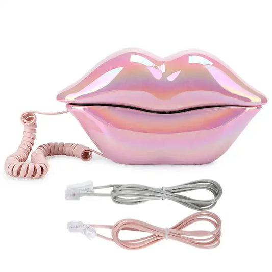 Avelena | Retro Lip Telefon: Flocked Sexy Telefon, einzigartiges Wohnkultur Geschenk