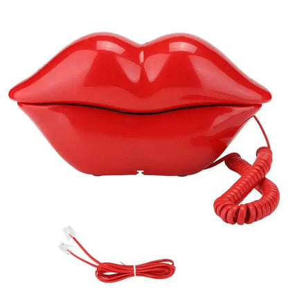 Avelena | Retro Lip Telefon: Flocked Sexy Telefon, einzigartiges Wohnkultur Geschenk