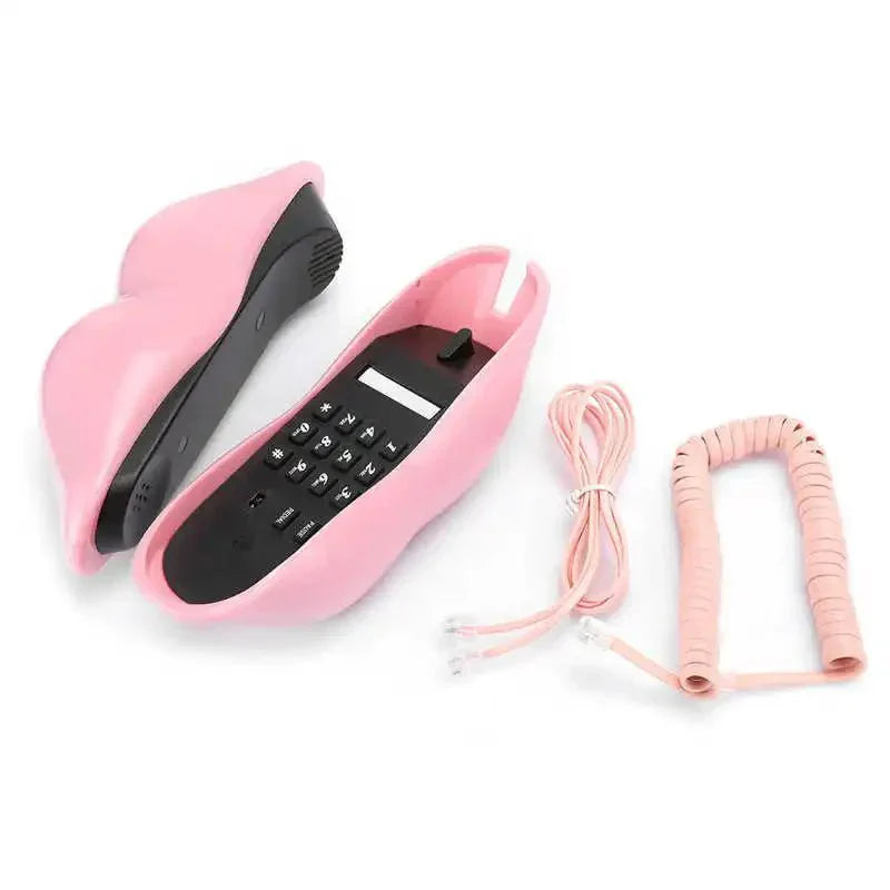 Avelena | Retro Lip Telefon: Flocked Sexy Telefon, einzigartiges Wohnkultur Geschenk