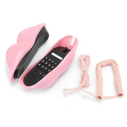Avelena | Retro Lip Telefon: Flocked Sexy Telefon, einzigartiges Wohnkultur Geschenk