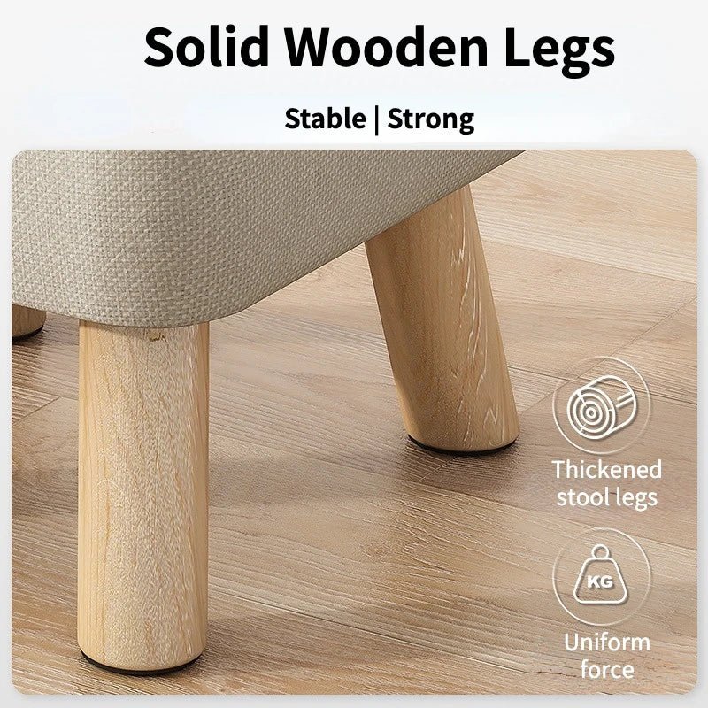 Avelena | Gepolsterter Ottoman-Hocker im Retro-Stil in Pastellfarben