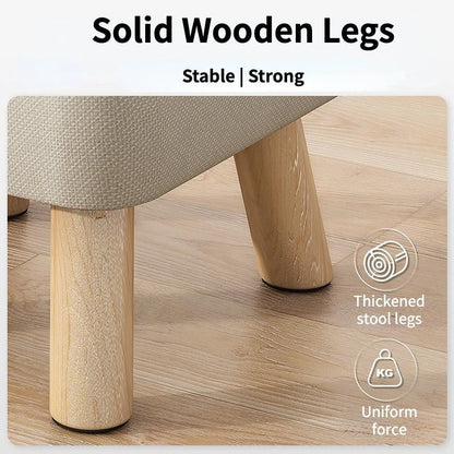 Avelena | Gepolsterter Ottoman-Hocker im Retro-Stil in Pastellfarben