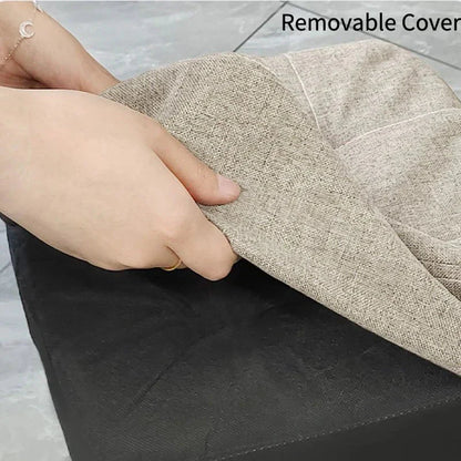 Avelena | Gepolsterter Ottoman-Hocker im Retro-Stil in Pastellfarben