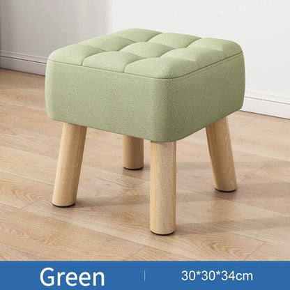 Avelena | Gepolsterter Ottoman-Hocker im Retro-Stil in Pastellfarben