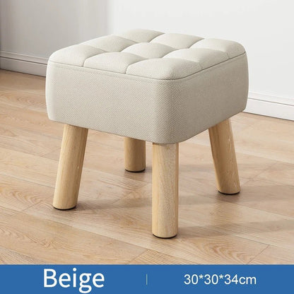 Avelena | Gepolsterter Ottoman-Hocker im Retro-Stil in Pastellfarben