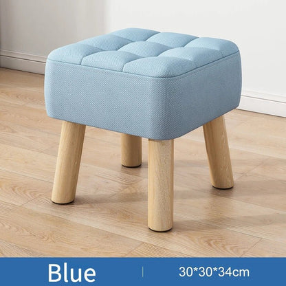 Avelena | Gepolsterter Ottoman-Hocker im Retro-Stil in Pastellfarben