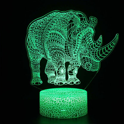 Avelena | 3D Lampe Nashorn Majestätisch