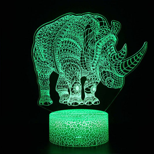 Avelena | 3D Lampe Nashorn Majestätisch