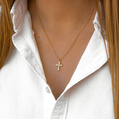 Avelena | Stylische Halskette mit Kreuz Clémence