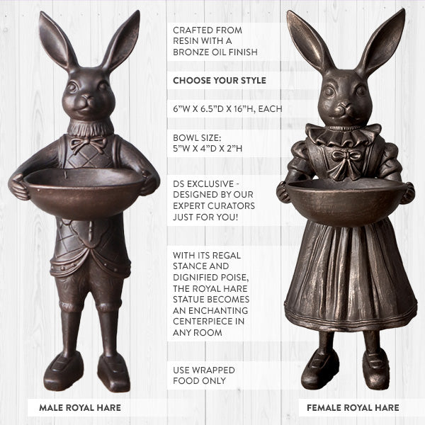 Avelena | Royal Bunny Bronze Schüssel, Wähle Deinen Stil Dapper Critters Kollektion