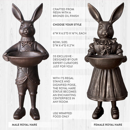 Avelena | Royal Bunny Bronze Schüssel, Wähle Deinen Stil Dapper Critters Kollektion