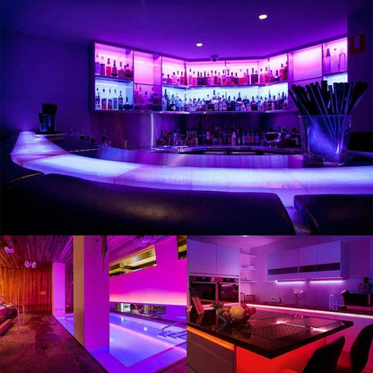 Avelena | LED-Lichtstreifen, 30 m, 15 m, Musiksynchronisation, Bluetooth, 5050, RGB-Raumlicht mit Fernbedienung