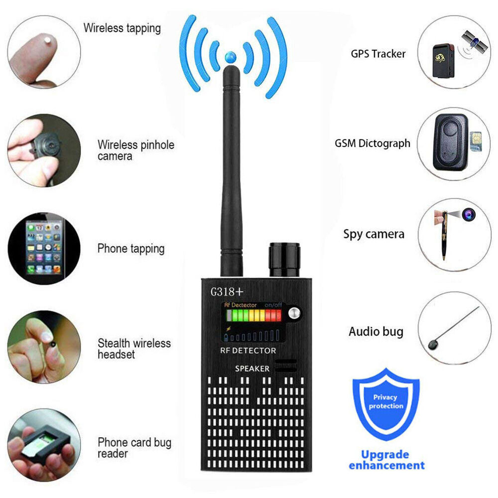 Avelena | Spionagesignal-Wanzendetektor, HF-Detektor, versteckte Kamera, Laserlinse, GSM-GPS-Gerätefinder