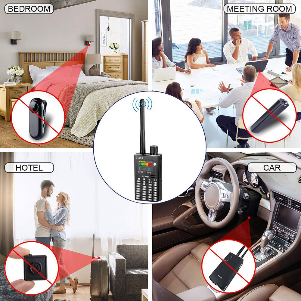 Avelena | Spionagesignal-Wanzendetektor, HF-Detektor, versteckte Kamera, Laserlinse, GSM-GPS-Gerätefinder