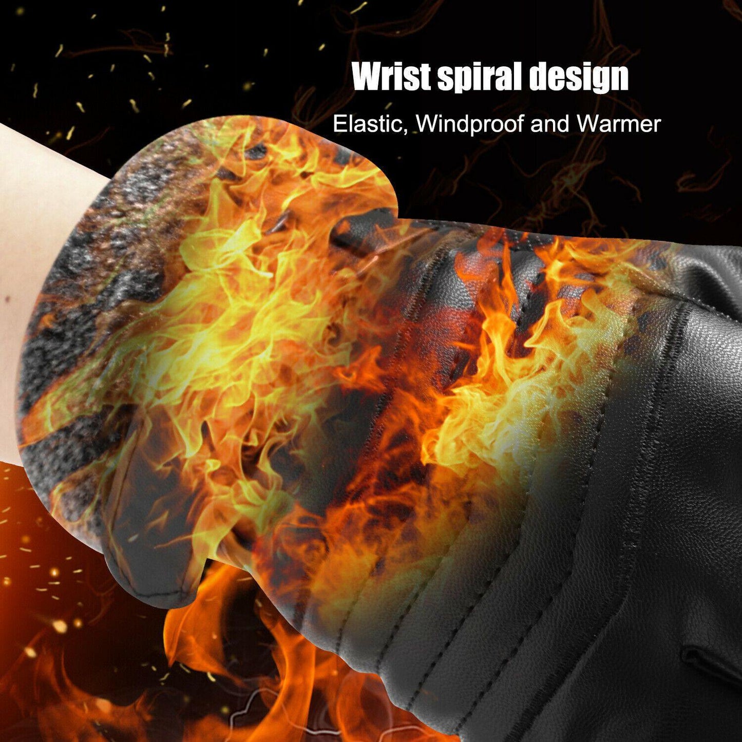 Avelena | -30℃ Wasserdichte, warme Skihandschuhe aus Leder für den Winter | Touchscreen-kompatibel