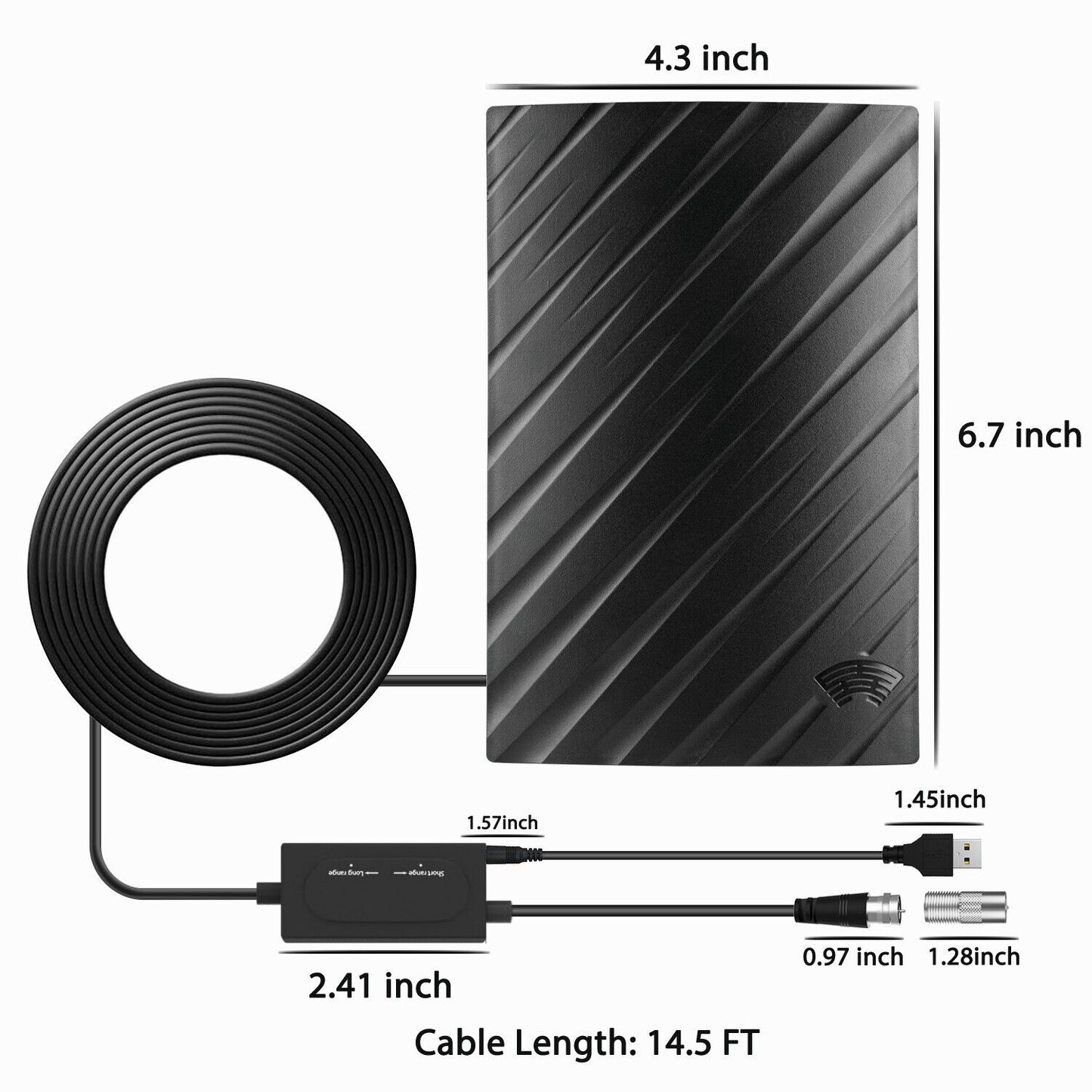 Avelena | Große Reichweite für den Innenbereich, Hdtv 4K digitale Antenne, 600 Meilen