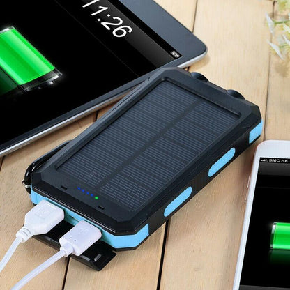 Avelena | 2x 500000mAh Solar Ladegerät Wasserdicht Power Bank Extern