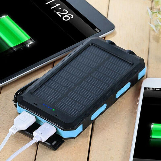 Avelena | 2x 500000mAh Solar Ladegerät Wasserdicht Power Bank Extern