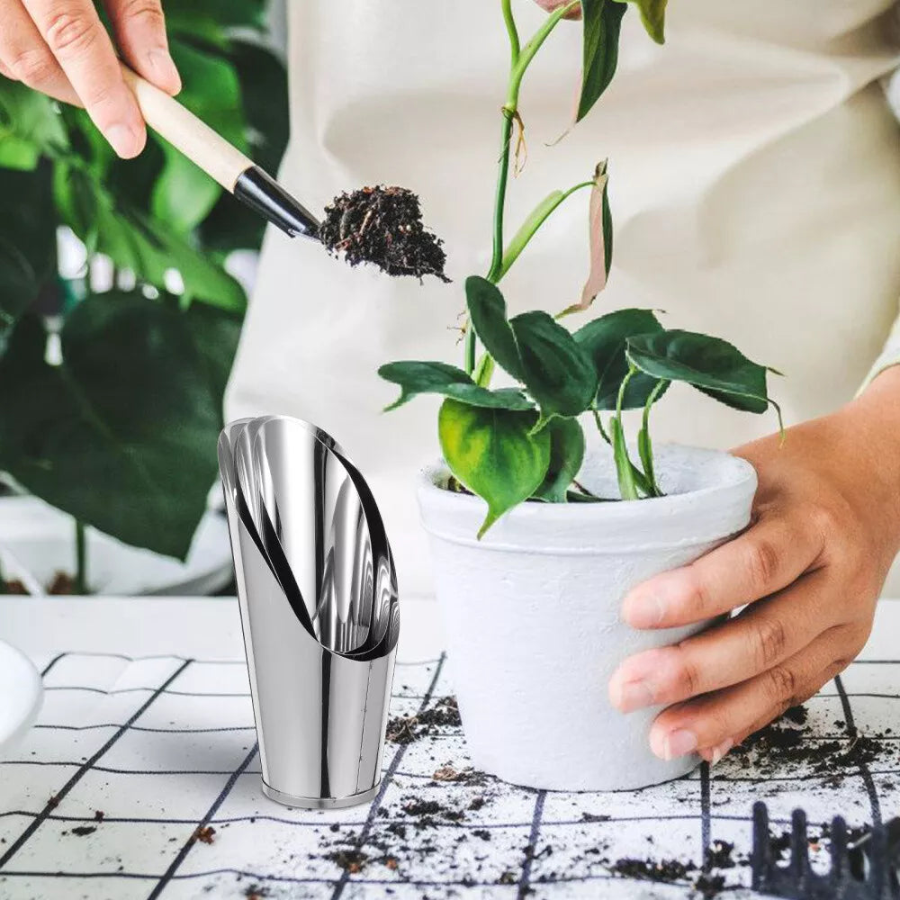 Avelena | Edelstahl Schaufel für Blumenerde – Robuste Pflanzschaufel für Garten und Balkon